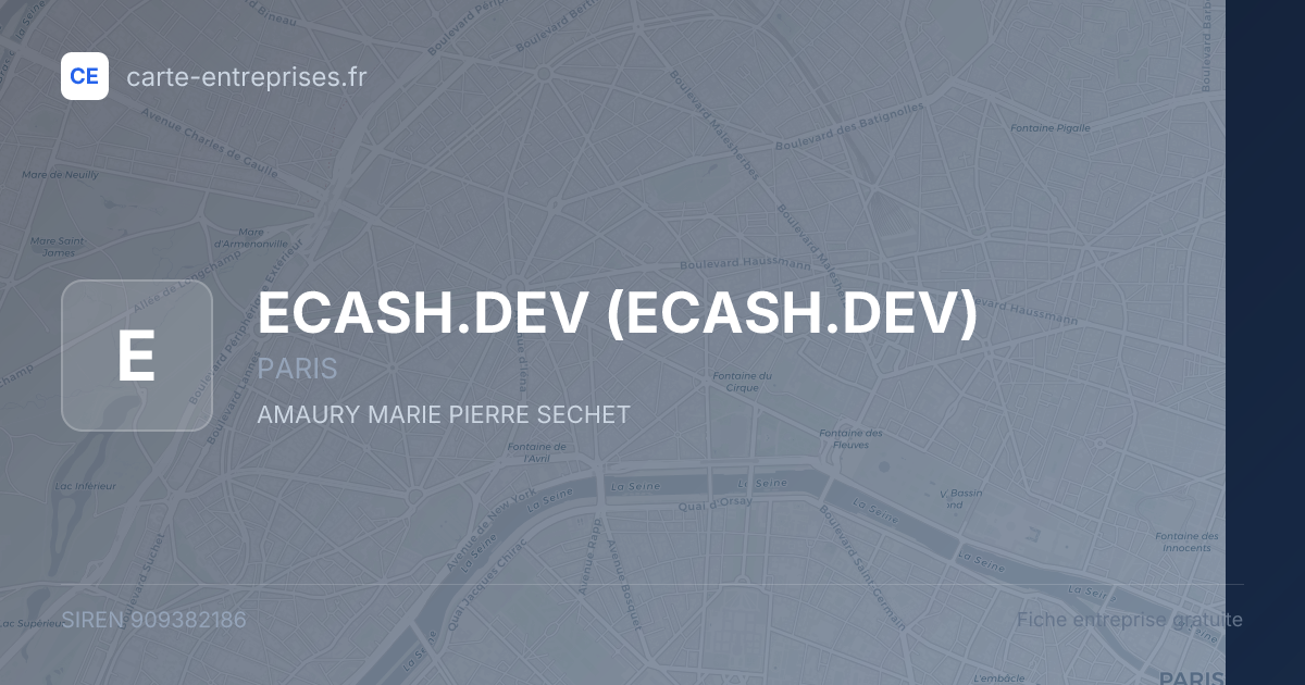 ECASH.DEV — 909382186 — fiche entreprise