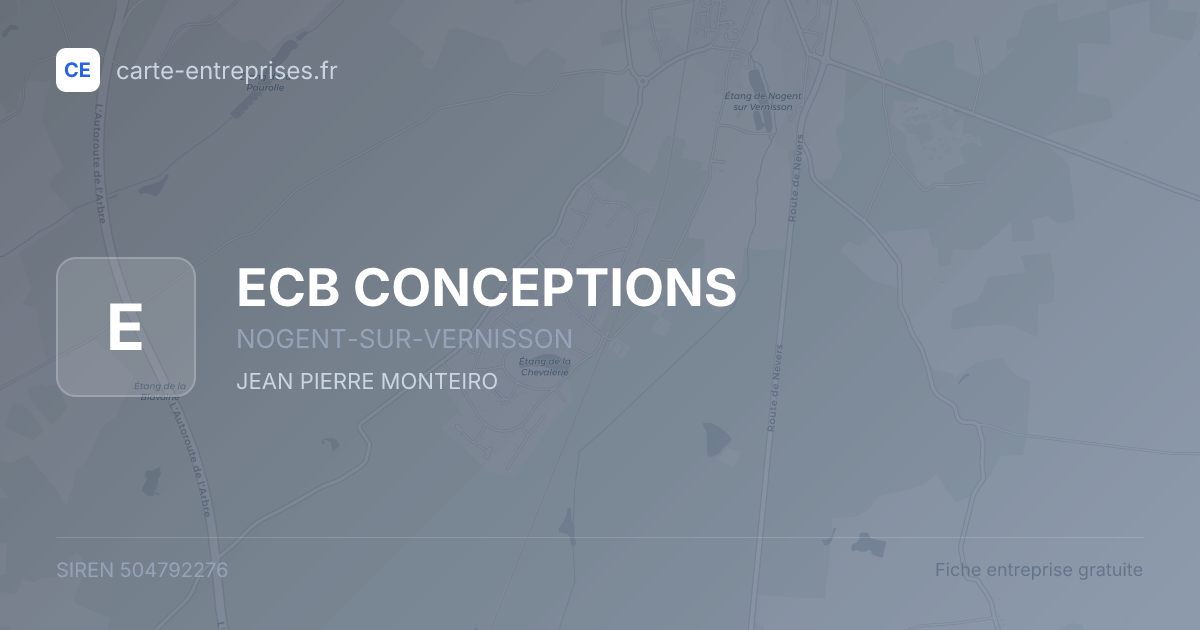 ECB CONCEPTIONS — 504792276 — fiche entreprise