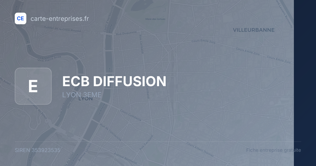 ECB DIFFUSION — 353923535 — fiche entreprise