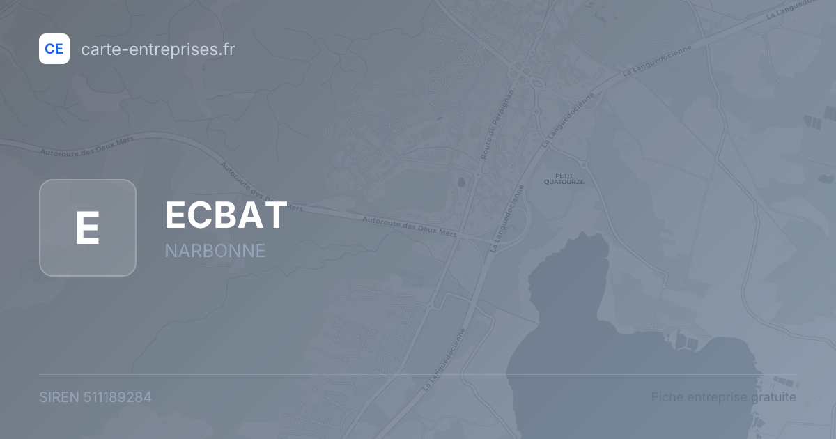 ECBAT — 511189284 — fiche entreprise