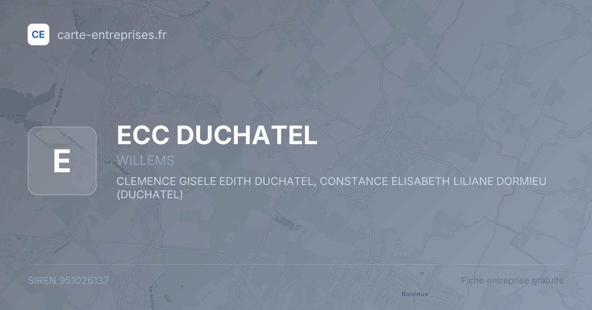 ECC DUCHATEL — 951026137 — fiche entreprise