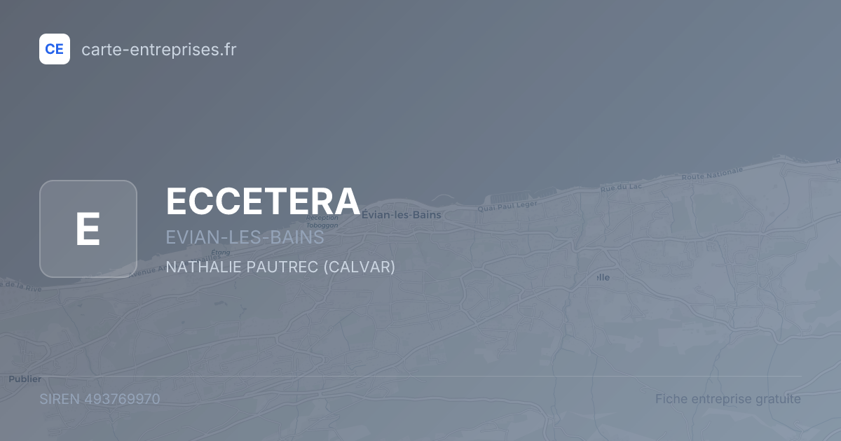ECCETERA — 493769970 — fiche entreprise