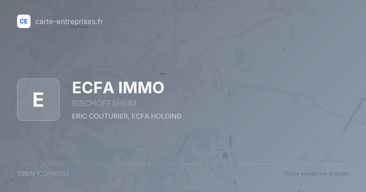 ECFA IMMO — 100696335 — fiche entreprise