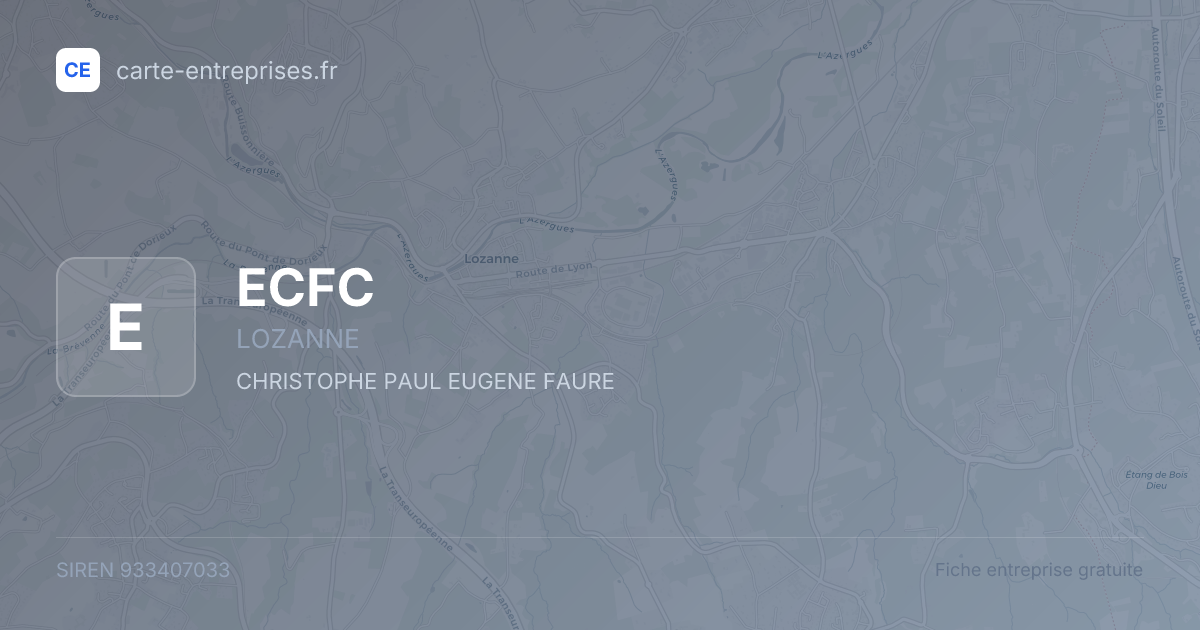 ECFC — 933407033 — fiche entreprise