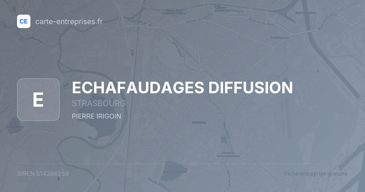 ECHAFAUDAGES DIFFUSION — 514386259 — fiche entreprise
