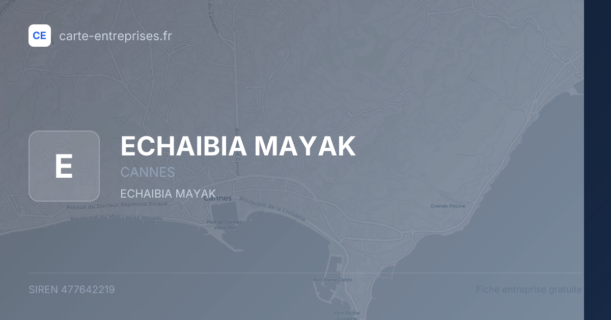 ECHAIBIA MAYAK — 477642219 — fiche entreprise