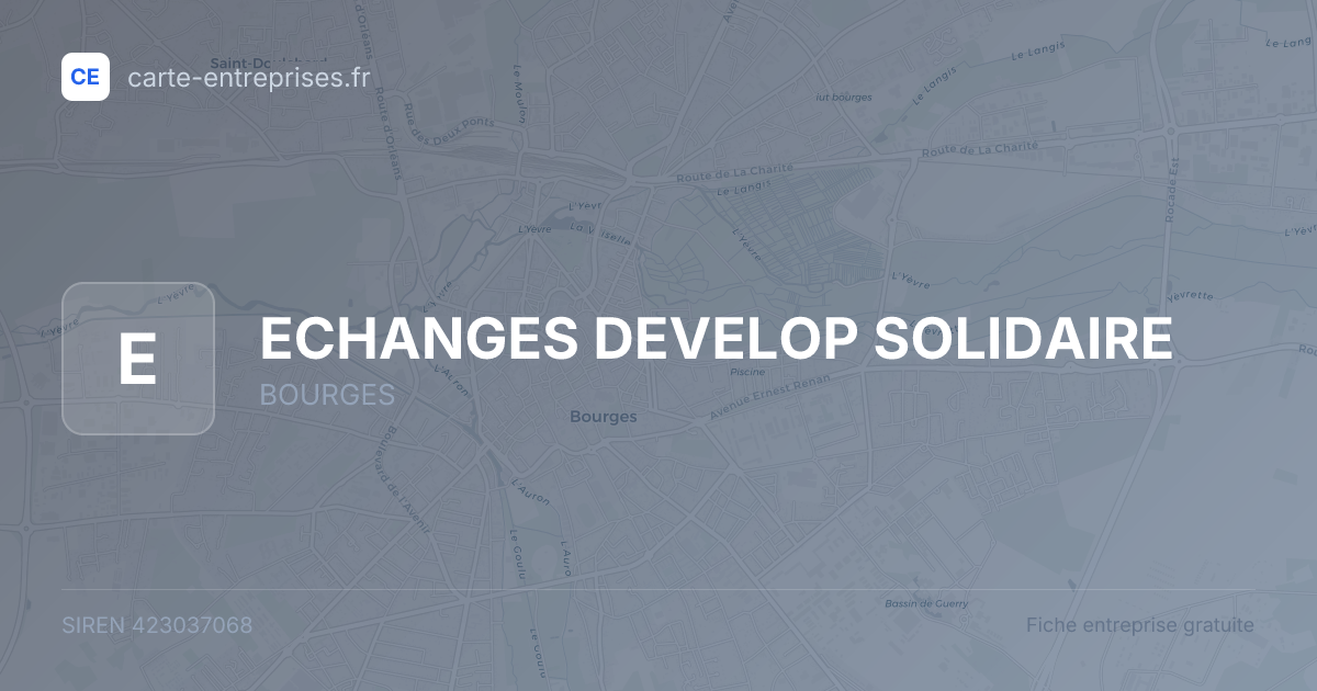 ECHANGES DEVELOP SOLIDAIRE — 423037068 — fiche entreprise