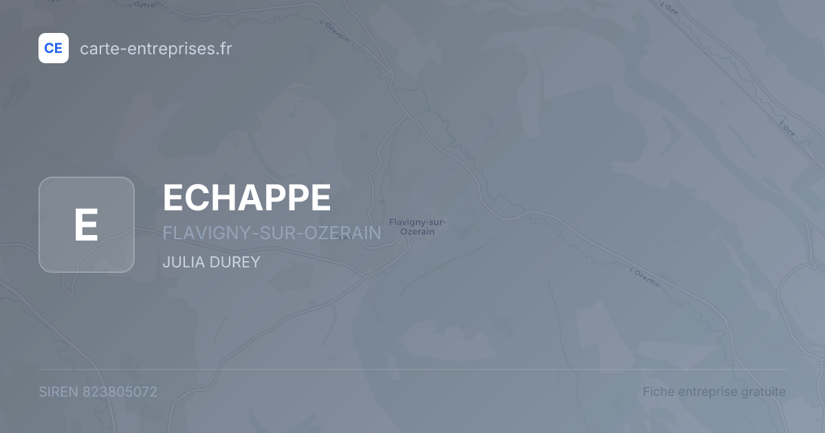 ECHAPPE — 823805072 — fiche entreprise