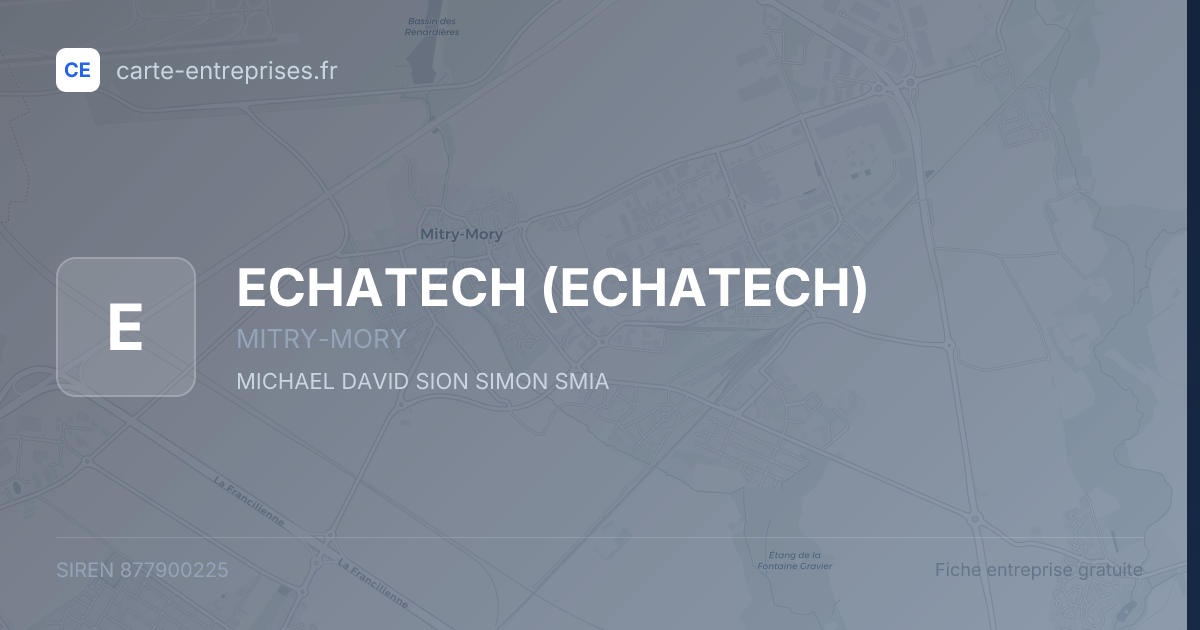 ECHATECH — 877900225 — fiche entreprise