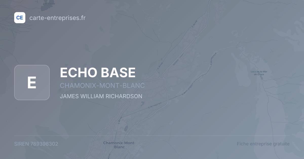 ECHO BASE — 789398302 — fiche entreprise