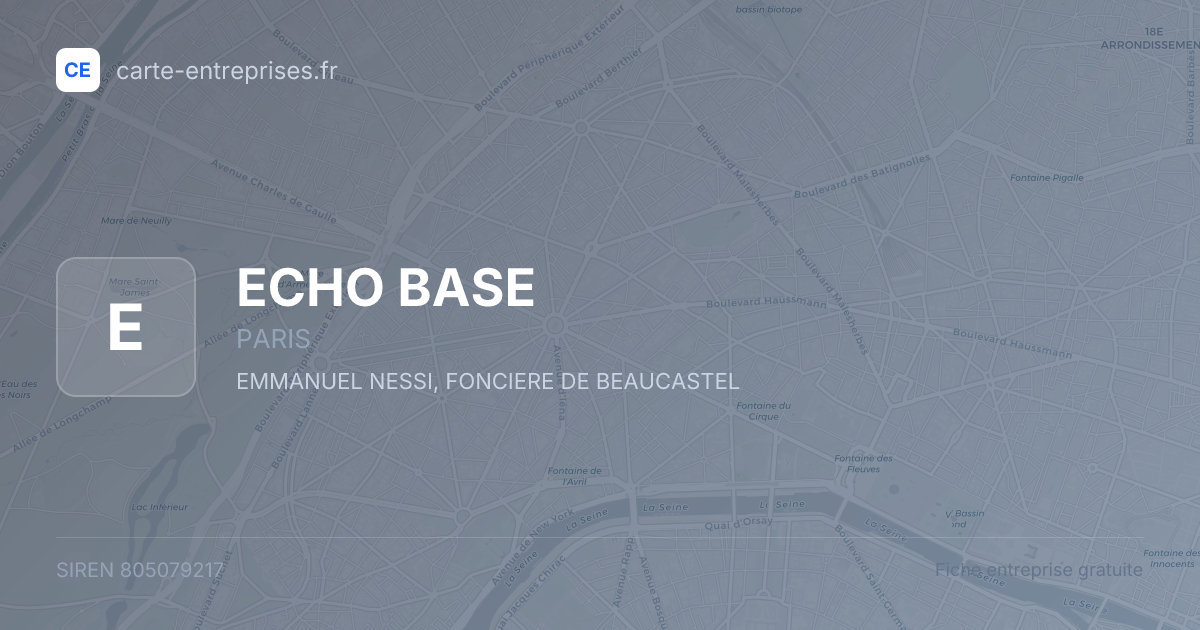 ECHO BASE — 805079217 — fiche entreprise