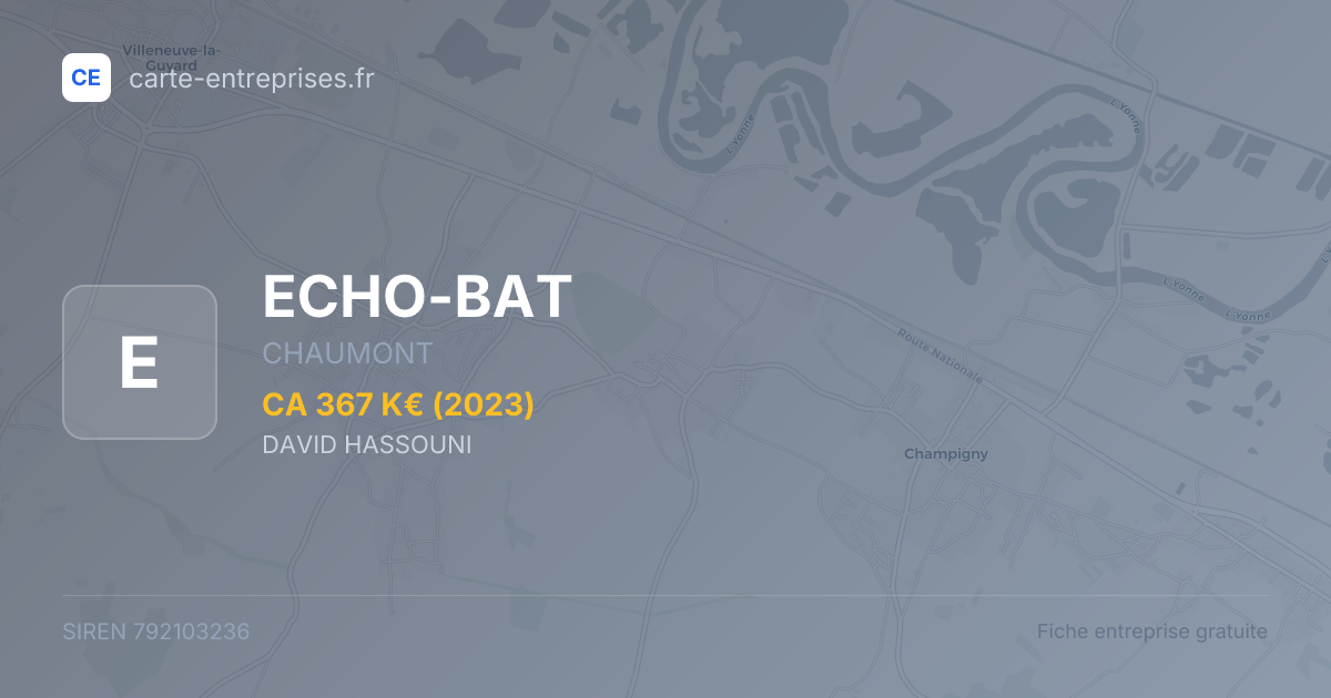 ECHO-BAT — 792103236 — fiche entreprise