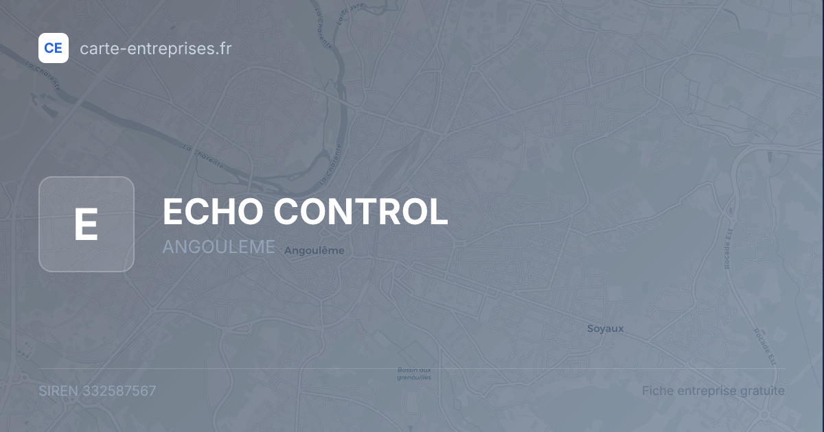 ECHO CONTROL — 332587567 — fiche entreprise
