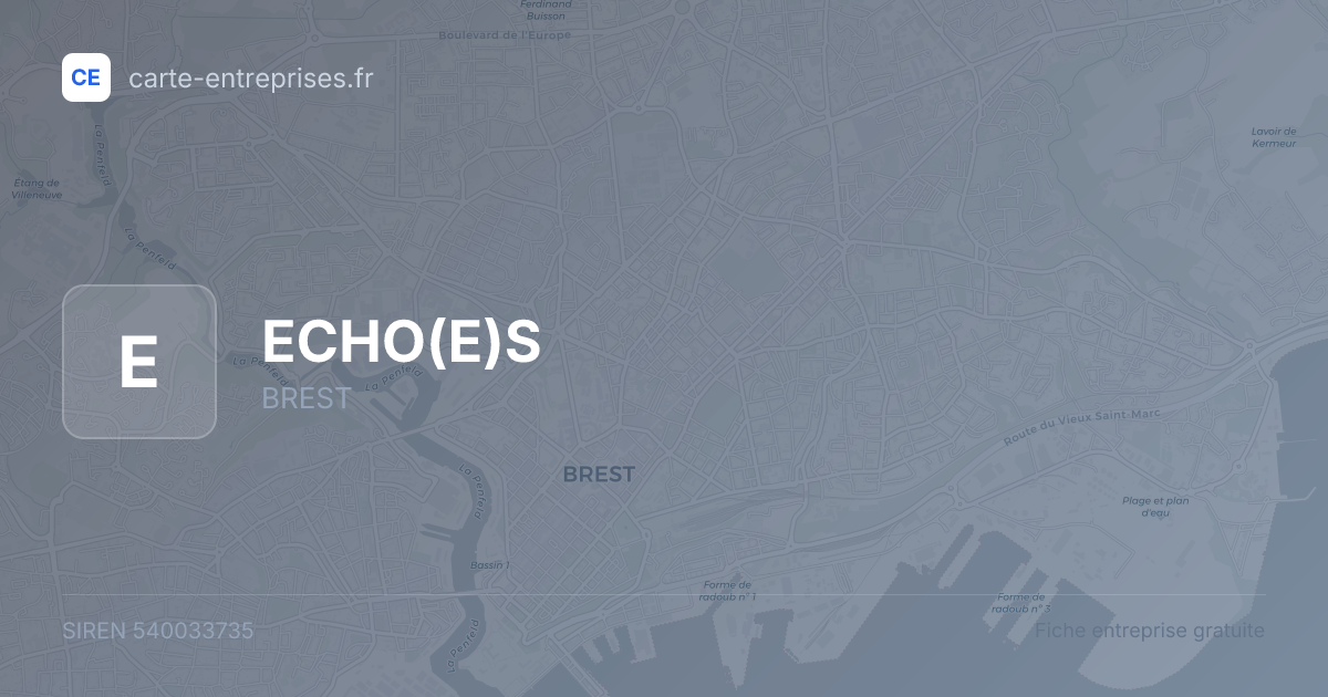 ECHO(E)S — 540033735 — fiche entreprise