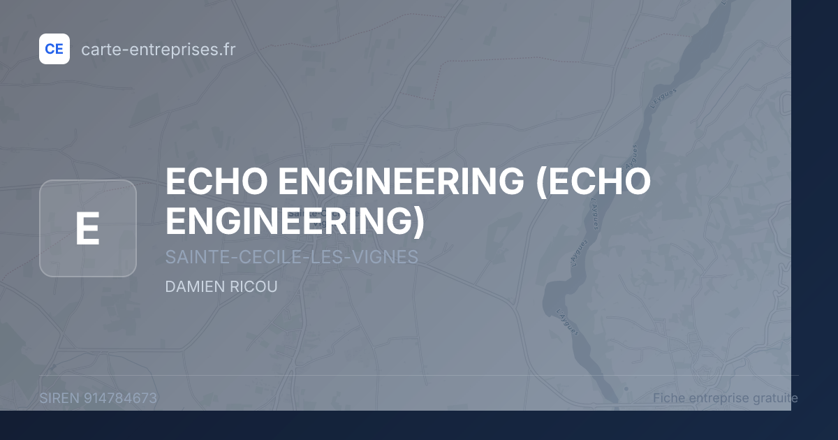 ECHO ENGINEERING — 914784673 — fiche entreprise