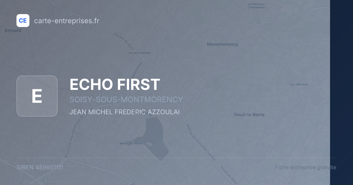 ECHO FIRST — 489951111 — fiche entreprise