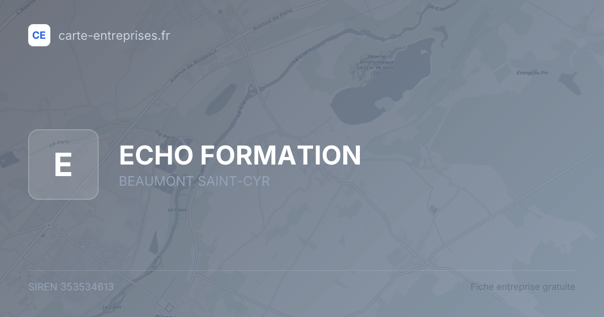 ECHO FORMATION — 353534613 — fiche entreprise