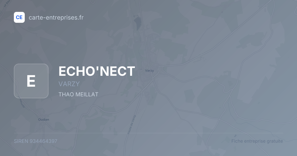 ECHO'NECT — 934464397 — fiche entreprise