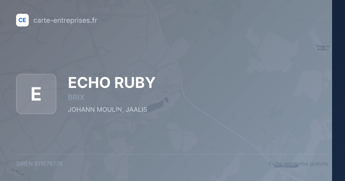 ECHO RUBY — 811575778 — fiche entreprise