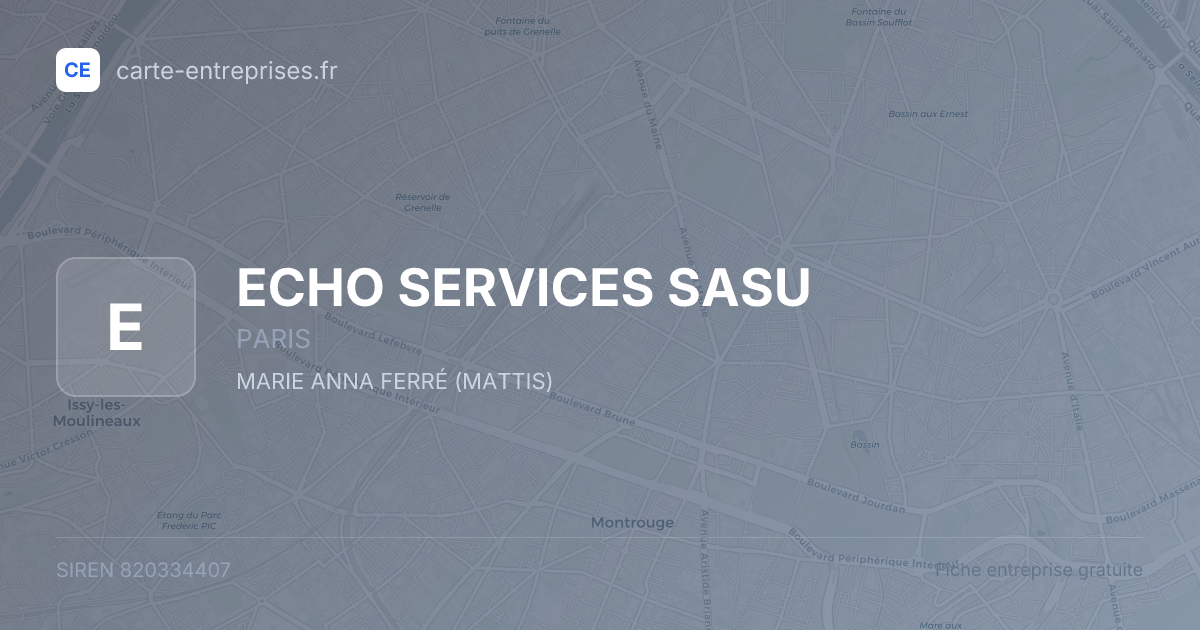 ECHO SERVICES SASU — 820334407 — fiche entreprise