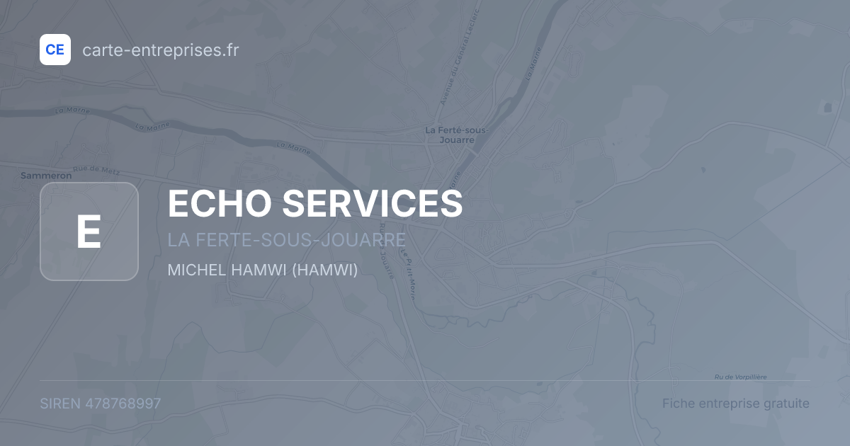 ECHO SERVICES — 478768997 — fiche entreprise