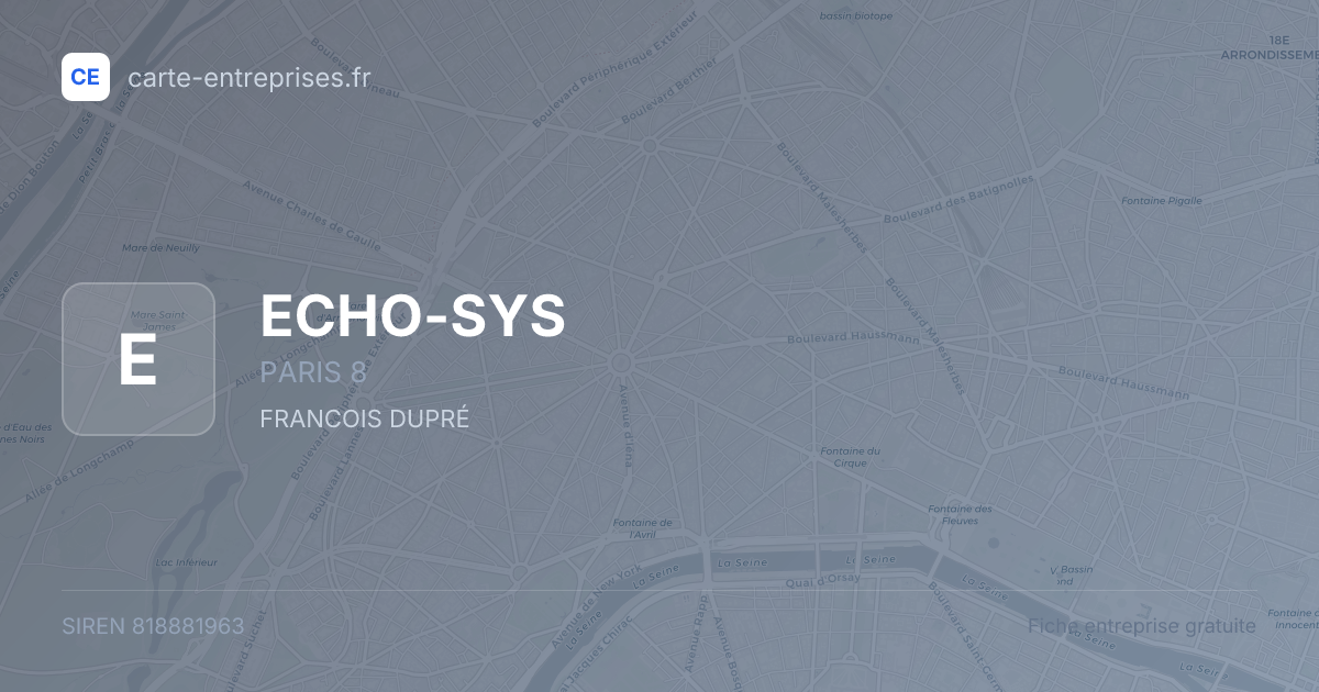 ECHO-SYS — 818881963 — fiche entreprise