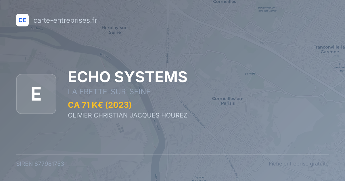 ECHO SYSTEMS — 877981753 — fiche entreprise