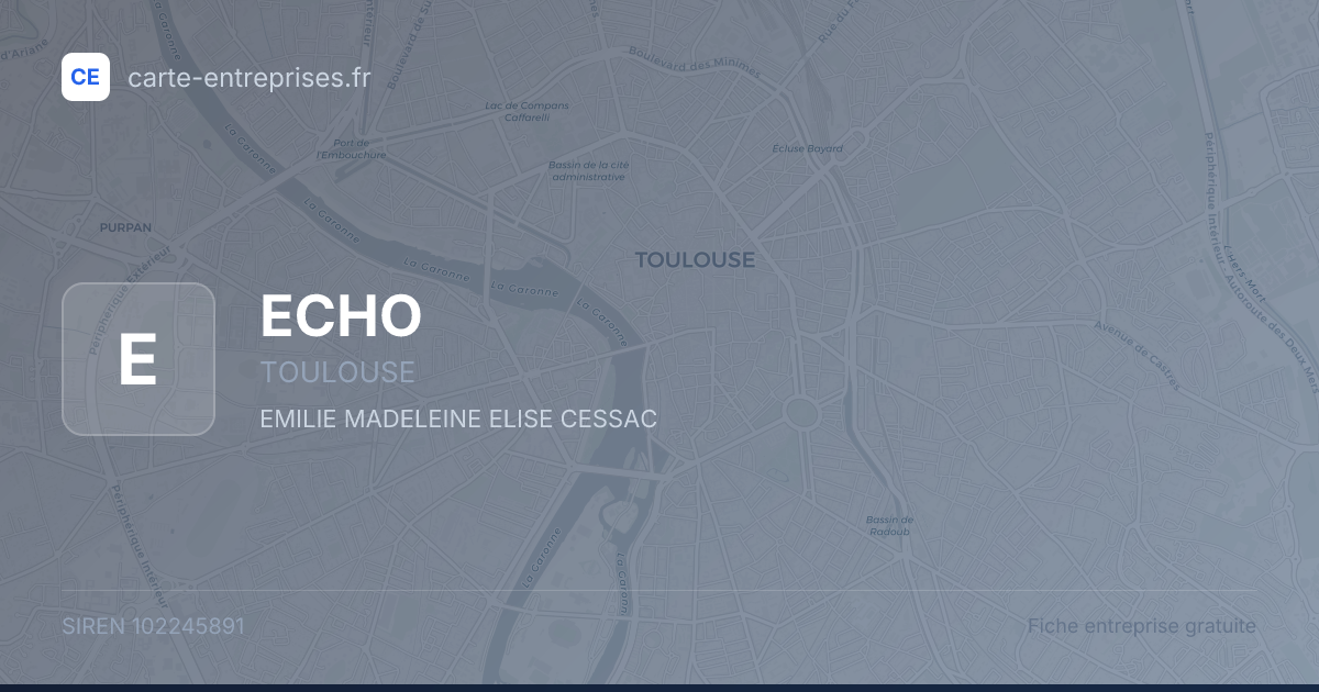 ECHO — 102245891 — fiche entreprise