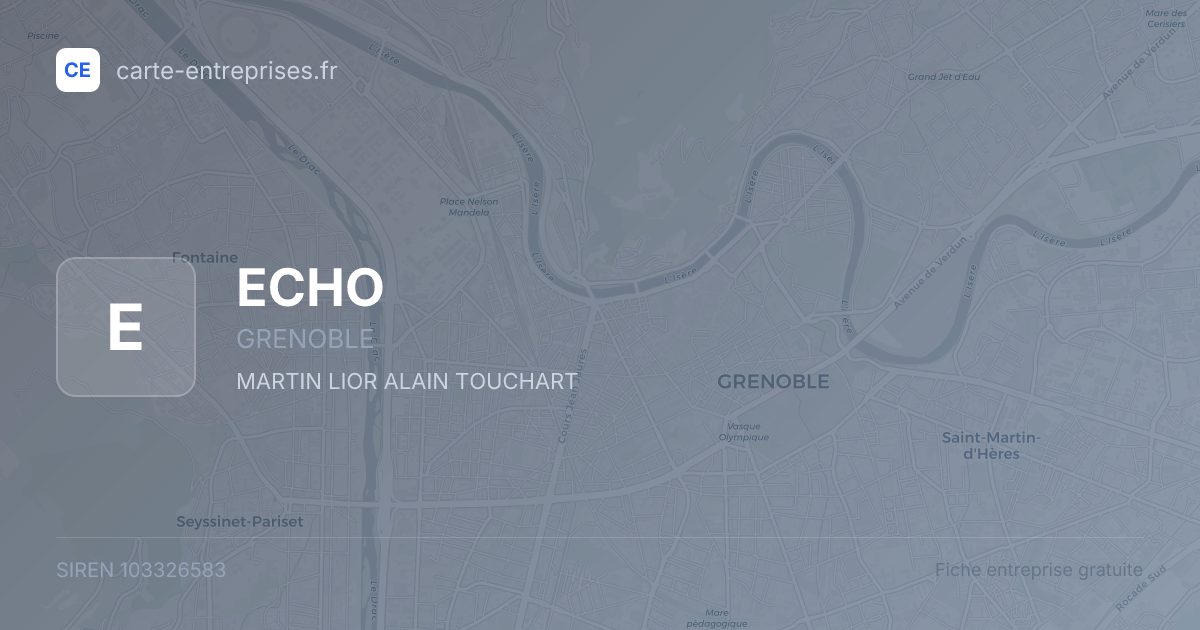 ECHO — 103326583 — fiche entreprise
