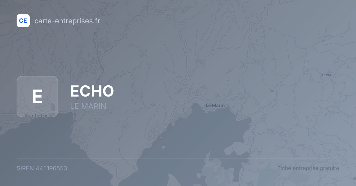ECHO — 445196553 — fiche entreprise