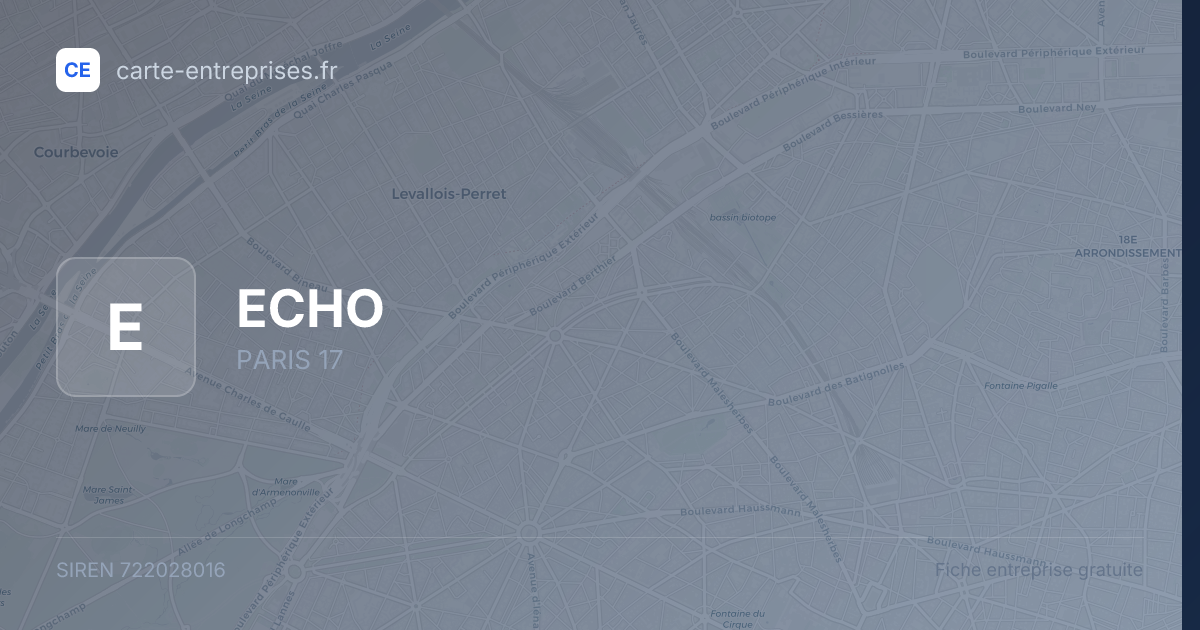 ECHO — 722028016 — fiche entreprise
