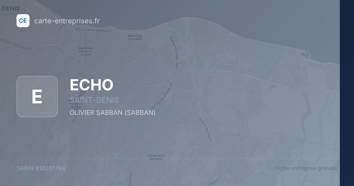 ECHO — 818261794 — fiche entreprise