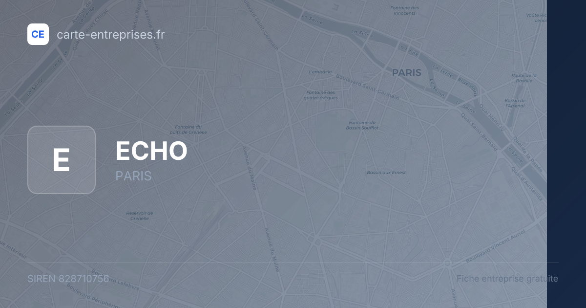 ECHO — 828710756 — fiche entreprise