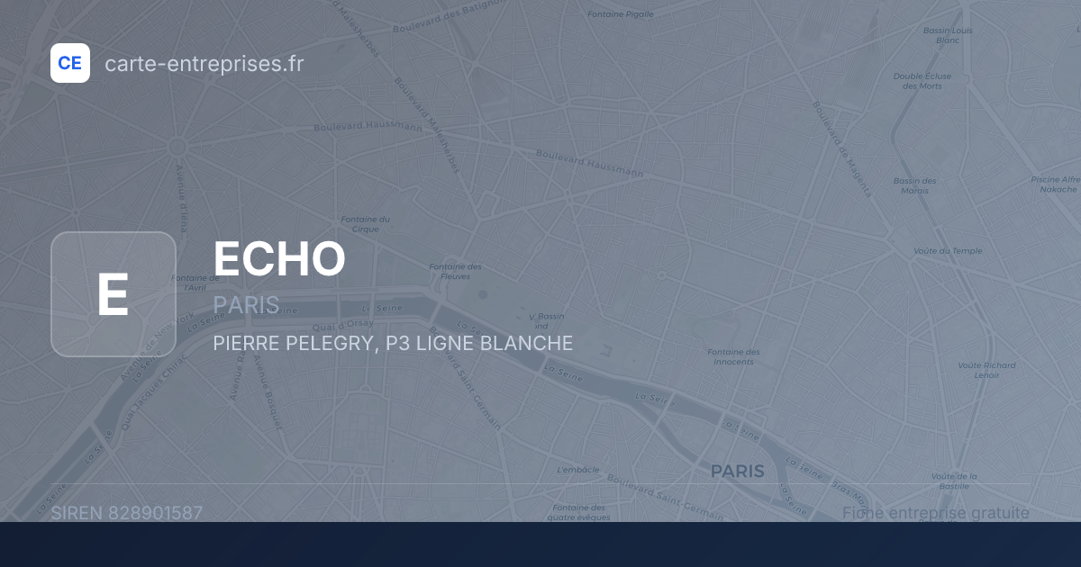 ECHO — 828901587 — fiche entreprise