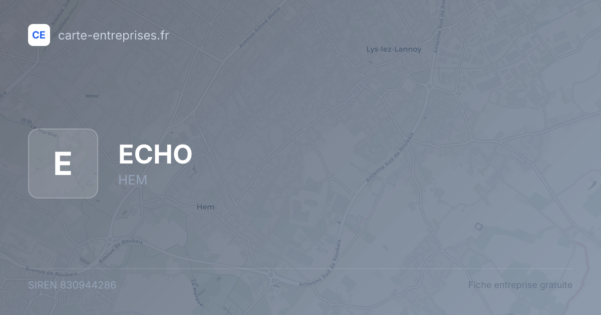 ECHO — 830944286 — fiche entreprise