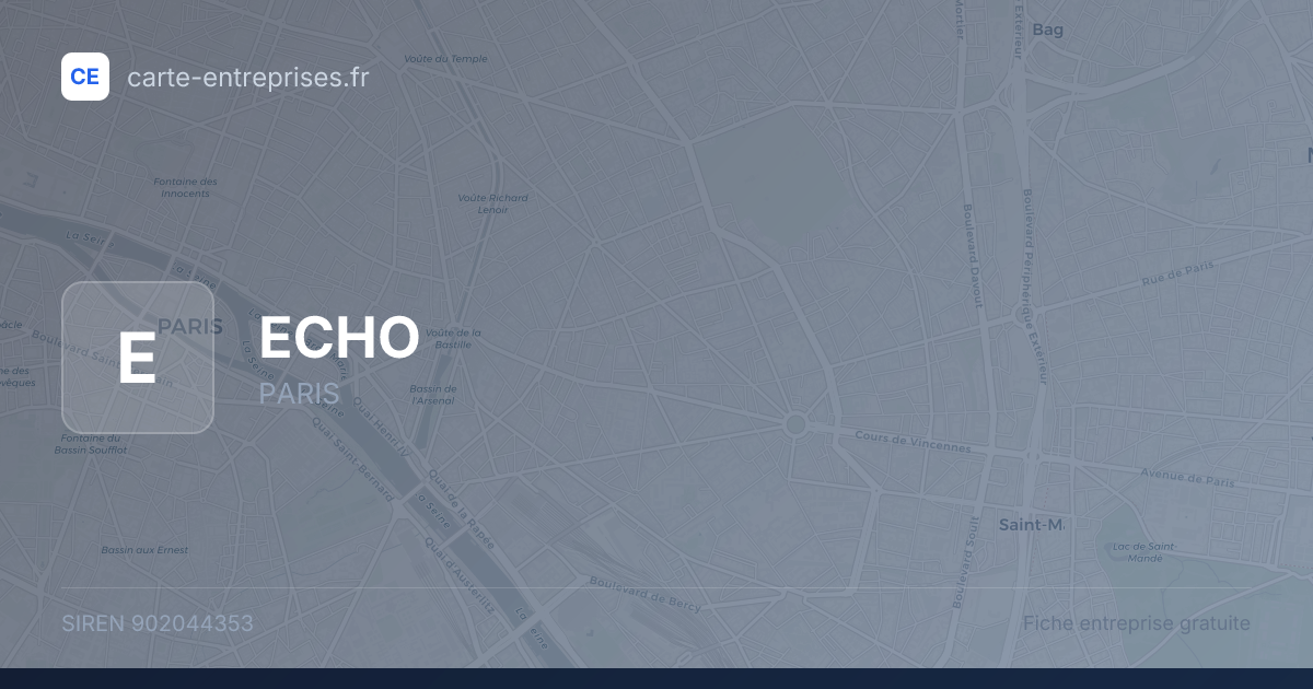 ECHO — 902044353 — fiche entreprise