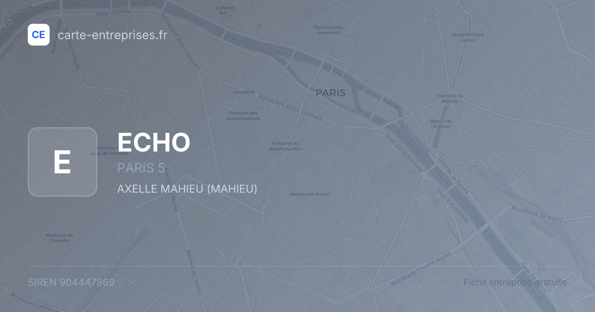ECHO — 904447869 — fiche entreprise