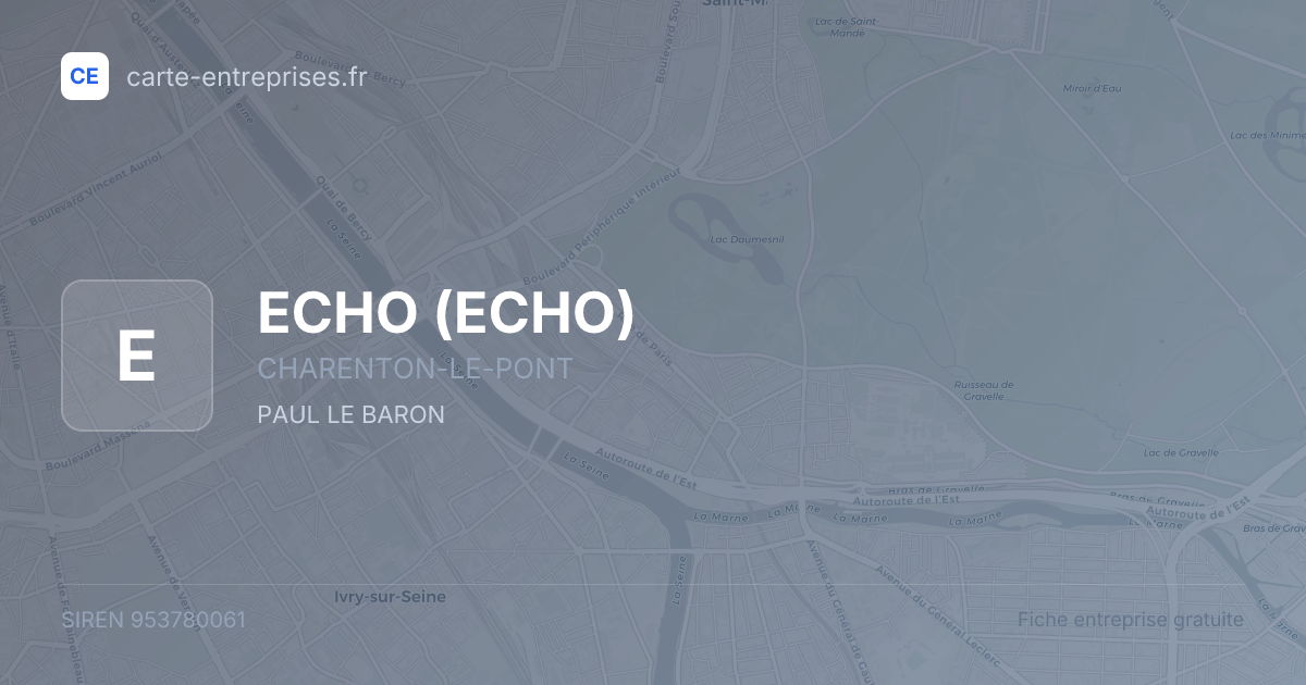 ECHO — 953780061 — fiche entreprise