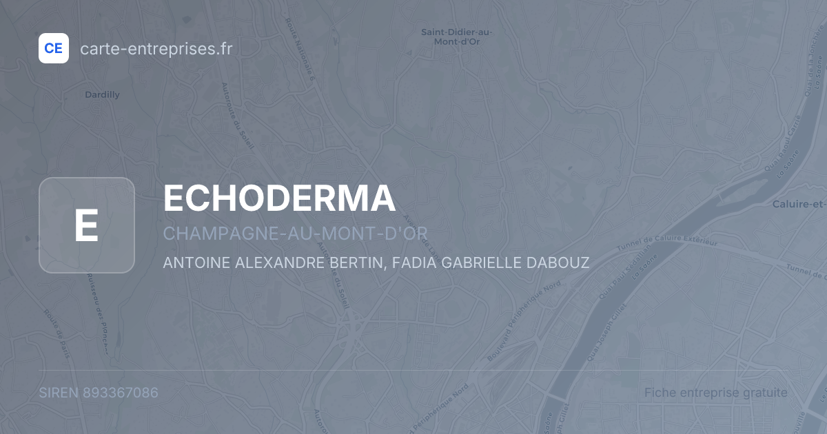 ECHODERMA — 893367086 — fiche entreprise