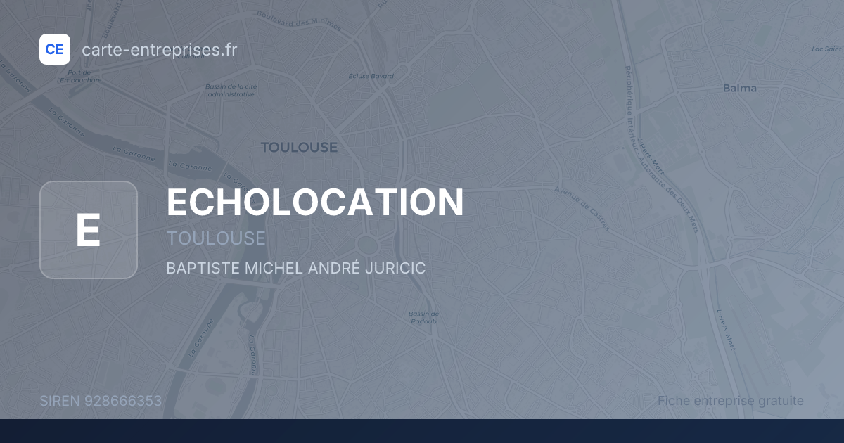 ECHOLOCATION — 928666353 — fiche entreprise