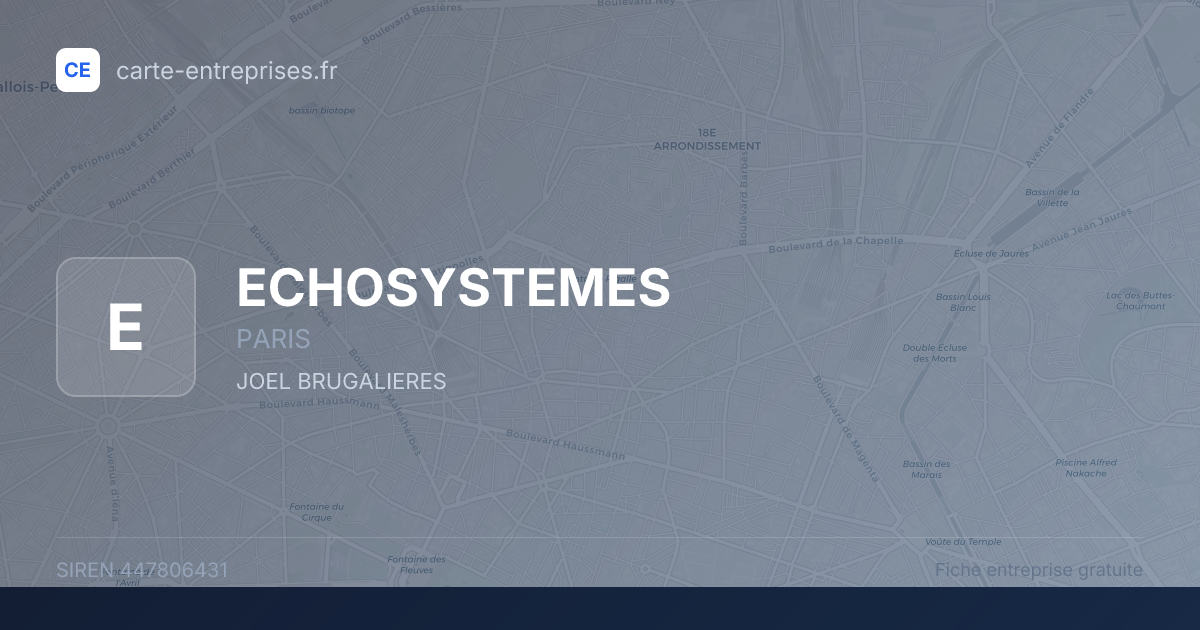 ECHOSYSTEMES — 447806431 — fiche entreprise