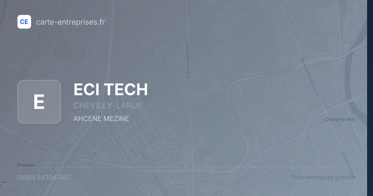 ECI TECH — 843547407 — fiche entreprise