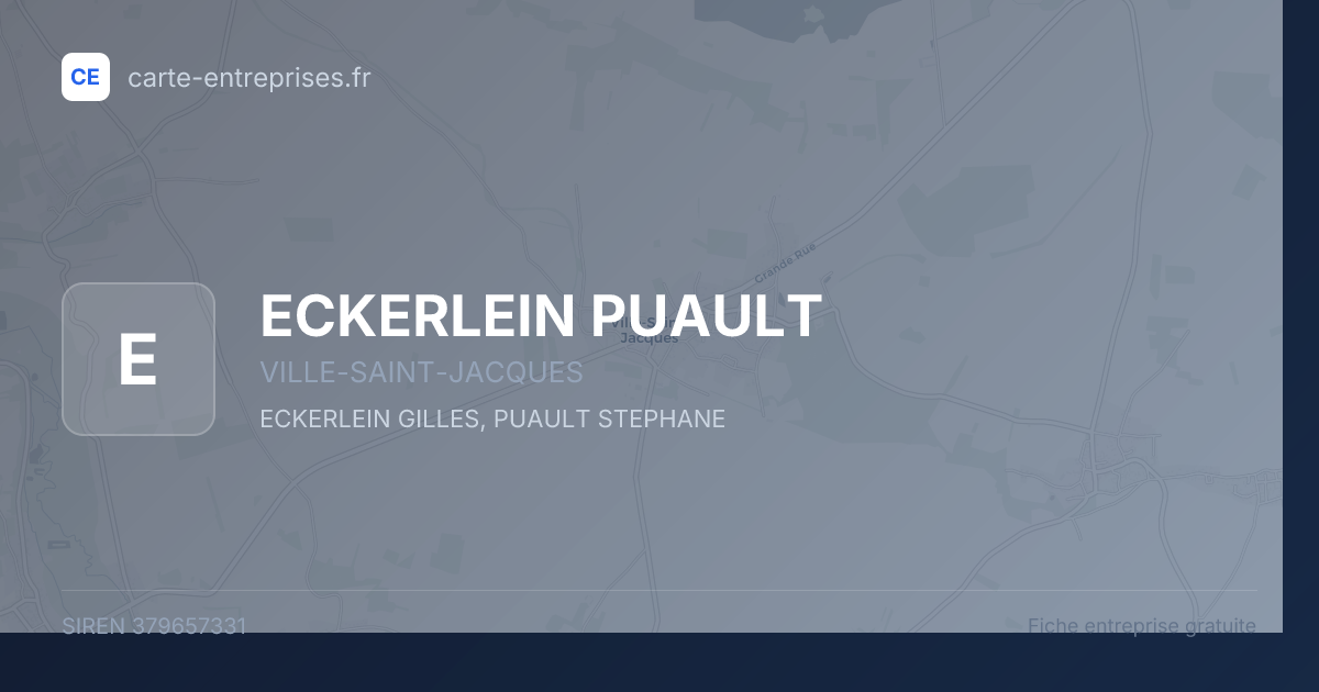 ECKERLEIN PUAULT — 379657331 — fiche entreprise