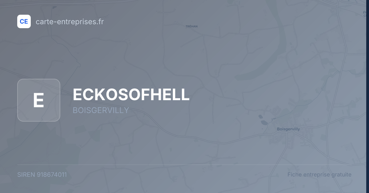 ECKOSOFHELL — 918674011 — fiche entreprise