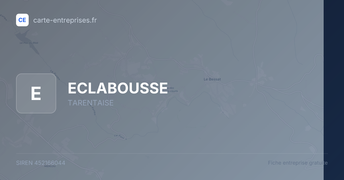 ECLABOUSSE — 452166044 — fiche entreprise