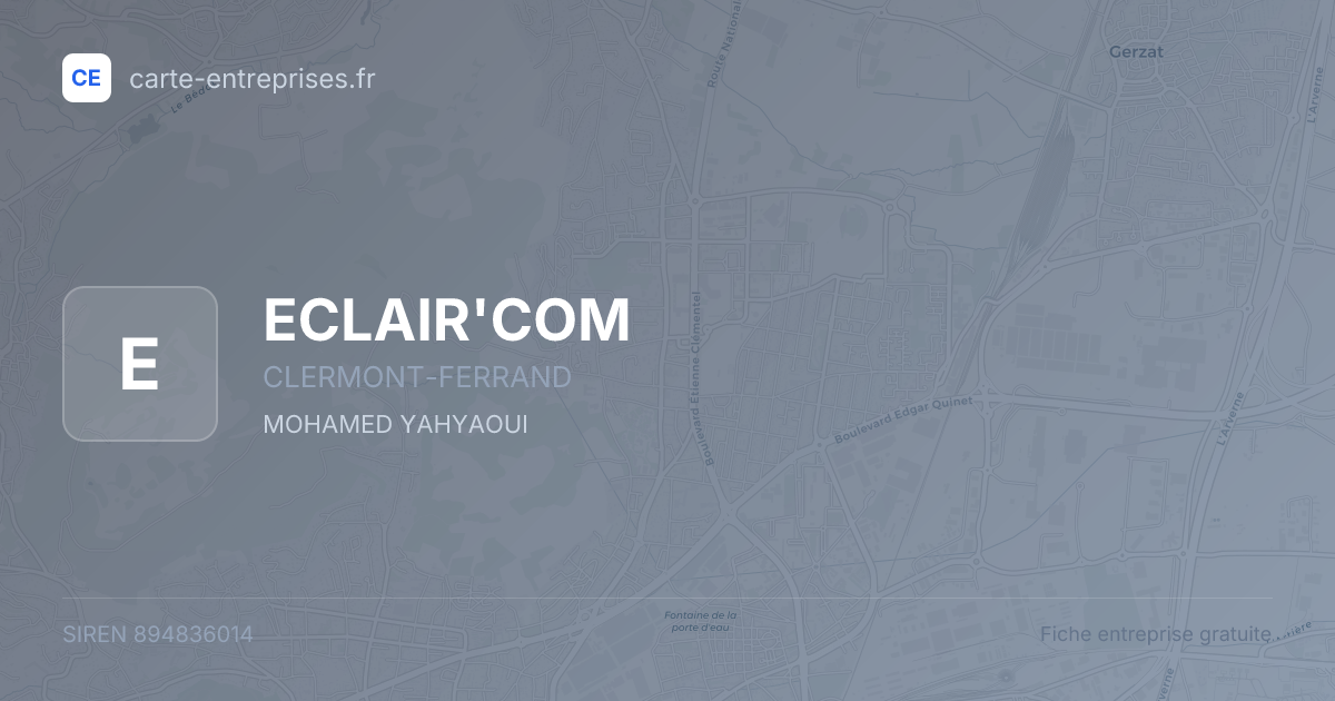 ECLAIR'COM — 894836014 — fiche entreprise
