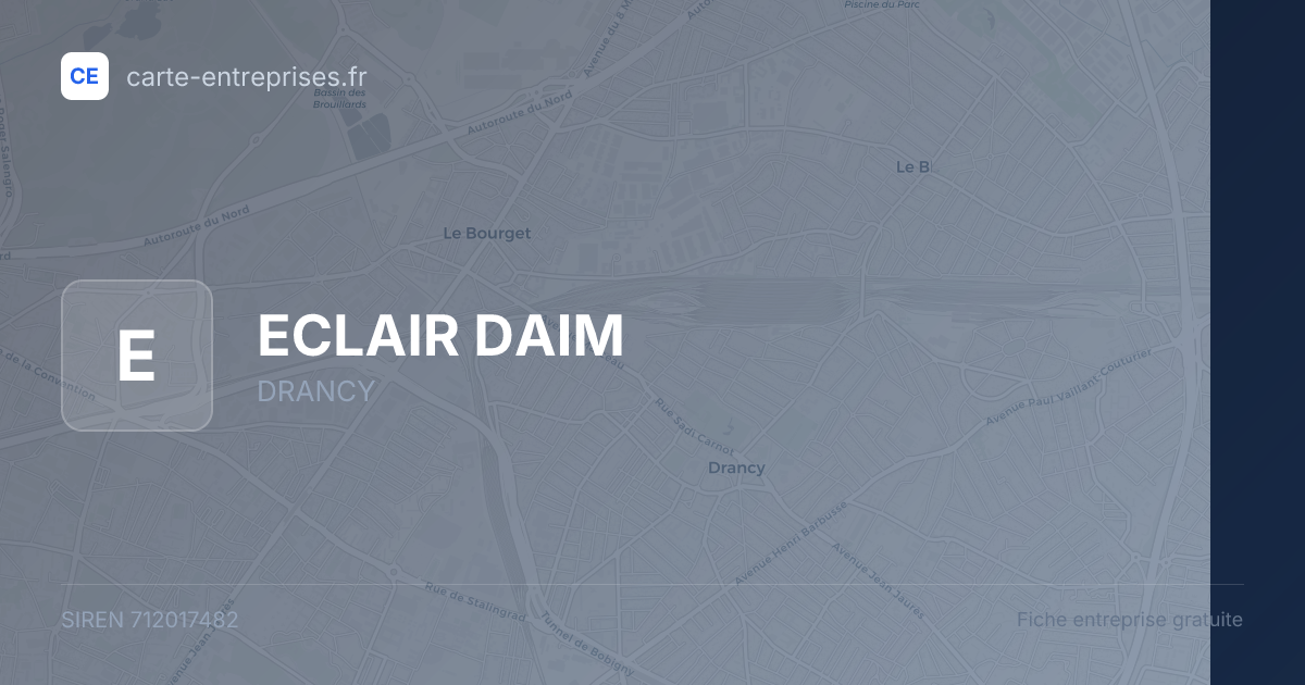 ECLAIR DAIM — 712017482 — fiche entreprise