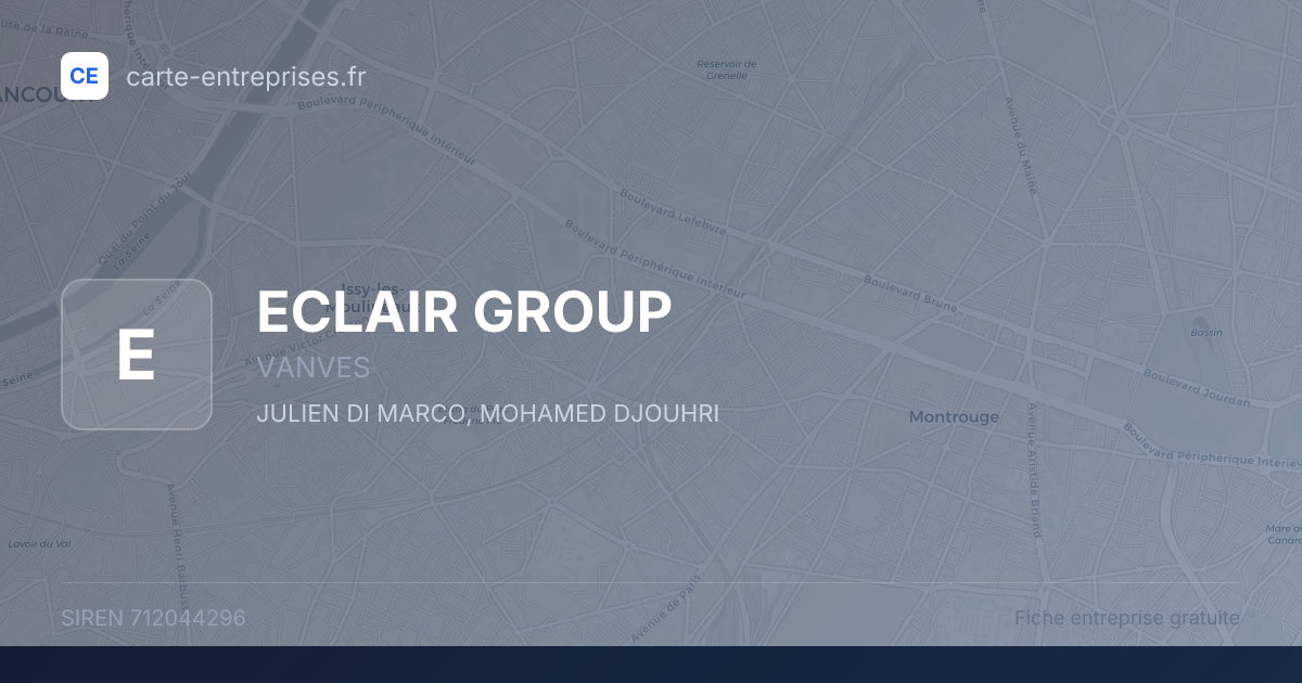 ECLAIR GROUP — 712044296 — fiche entreprise