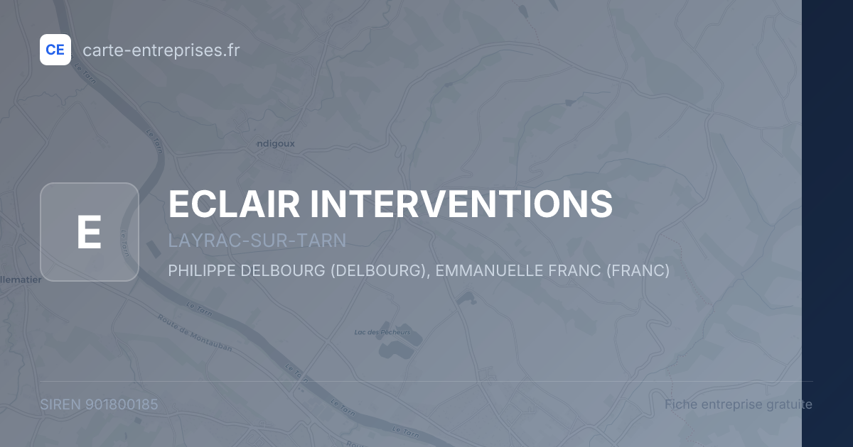 ECLAIR INTERVENTIONS — 901800185 — fiche entreprise