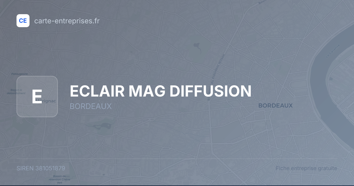ECLAIR MAG DIFFUSION — 381051879 — fiche entreprise